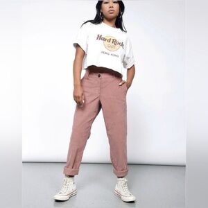 Wildfang Pink Corduroy Midrise Pant